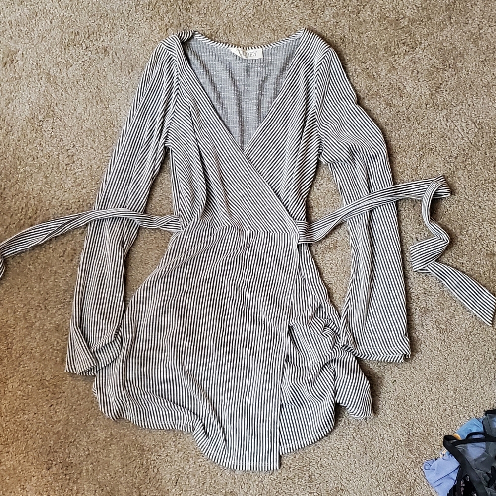 Long Sleeve Wrap Dress
